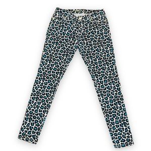 Michael Kors - Teal Leopard Print - Skinny Jeans
